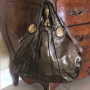 Gucci Hysteria Hobo Metallic Crinkled Leather Bag